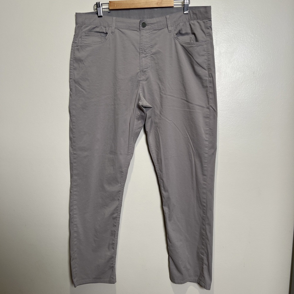Faherty Reserve Men's Movement Pants 36x30‎ Gray 5 Pockets Stretch Slim